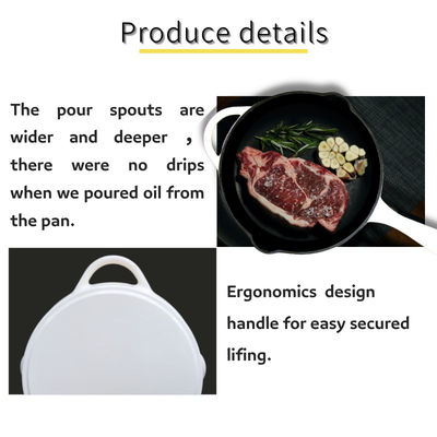 ISO9001 에나메일 된 Cast Iron Skillet Set With Casserole 네덜란드 오븐 / 프라이 팬
