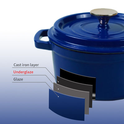 에나멜 코팅 Cast Iron Round Cocotte 세트 모자를 가진 미니 네덜란드 오븐