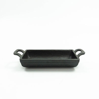 두배 핸들은 철 후라이팬 15.3*7.7cm 직사각형 딥 프라잉 팬을 던졌습니다