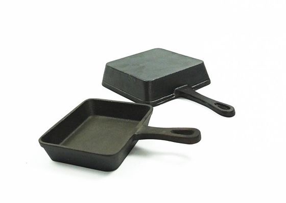 케케묵은 무쇠 그릴 전철 프리 단련된 그릴 프라이팬 팬 17.3*10.5*2.2cm