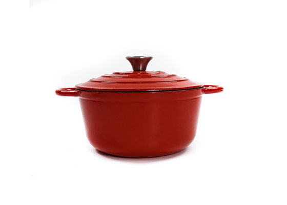 증명된 OEM ODM 21.3*10cm 빨강 무쇠 더치 오븐 ISO9001
