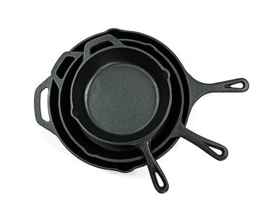 12 인치는 가족 식사를 위한 철 딥 프라이어 큰 프라이팬을 던졌습니다