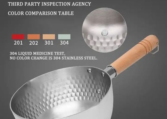 유리 덮개와 20/22 센티미터 스테인레스 강 요리도구 세트 304 스테인레스 강 소스 냄비