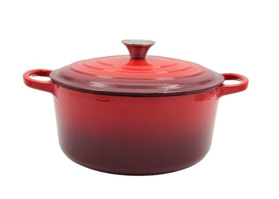 증명된 OEM ODM 21.3*10cm 빨강 무쇠 더치 오븐 ISO9001