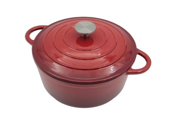 증명된 OEM ODM 21.3*10cm 빨강 무쇠 더치 오븐 ISO9001