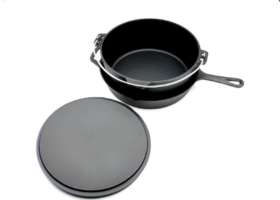 스테인리스 스틸 손잡이가 있는 전조 castiron Dutch 오븐