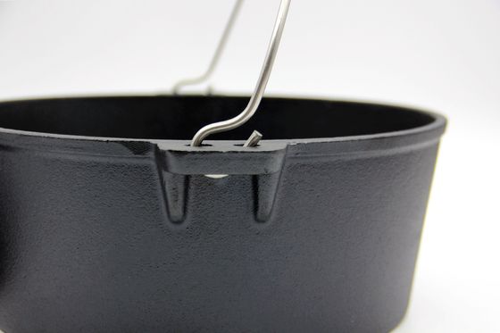6kg 가량의 전철 캠프 파이어 Dutch Oven With Lid - 5.5 Quart Round Cast Iron Pot for Outdoor Cooking, Stovetop, and Oven 사용