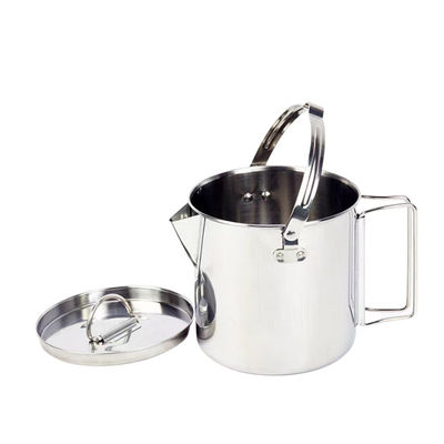 1.2L 야영 요리는 찻주전자를 야영시키는 접는 핸들 스테인레스 강에서 설정했습니다