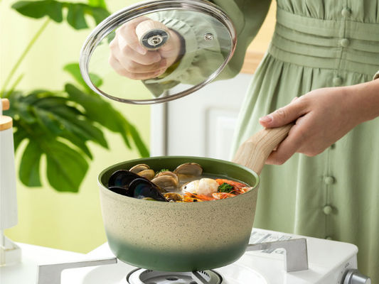 열 저항성 핸들과 유리 덮개와 고성능 알루미늄 캐서롤 팬 비 스틱