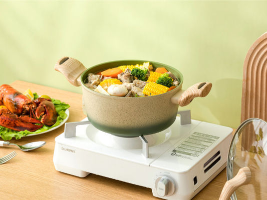 열 저항성 핸들과 유리 덮개와 고성능 알루미늄 캐서롤 팬 비 스틱