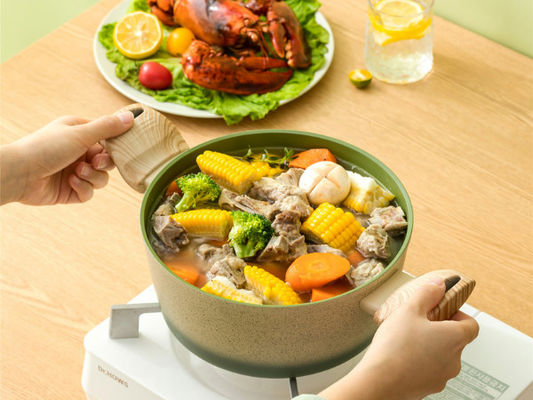 열 저항성 핸들과 유리 덮개와 고성능 알루미늄 캐서롤 팬 비 스틱