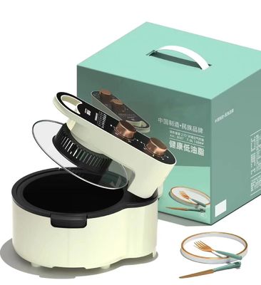 5L 뉴 1200W 검은 공기 프라이팬 2.85 킬로그램 무게