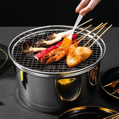 휴대용 BBQ 그릴 스토브 스테인리스 스틸 29cm 캠핑용