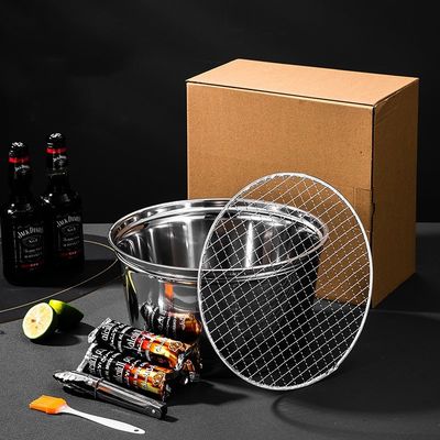 휴대용 BBQ 그릴 스토브 스테인리스 스틸 29cm 캠핑용