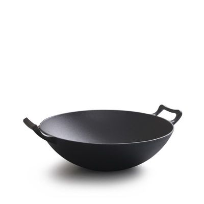 빈테이지 32/36cm Cast Iron Wok Double Ears