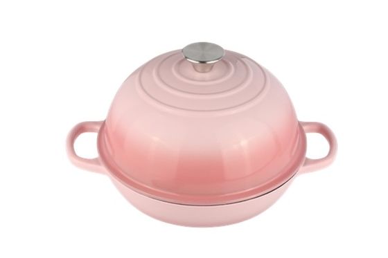 6QT 핑크 에나멜 합금 철 네덜란드 오븐