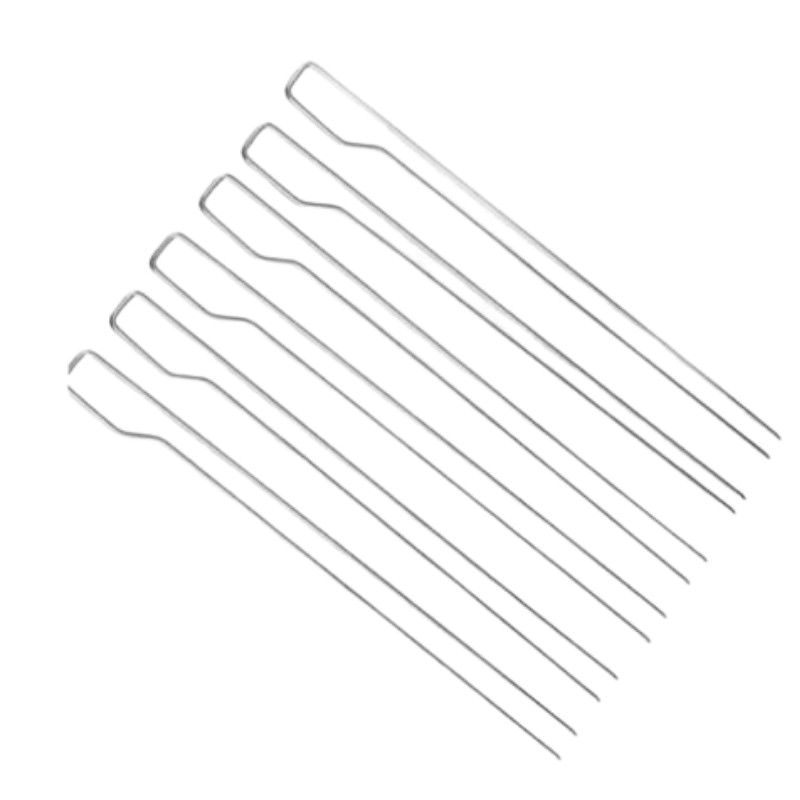 29.2 Ｘ 2.8CM 야영 요리도구는 6Pcs BBQ 바늘 그릴 고기류 케밥 포크에서 설정했습니다