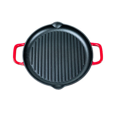 OEM 두 핸들은 스토브 탑을 위해 철 후라이팬 30/35 CM을 던졌습니다