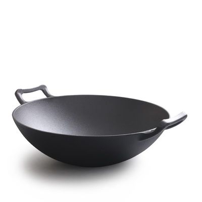 빈테이지 32/36cm Cast Iron Wok Double Ears